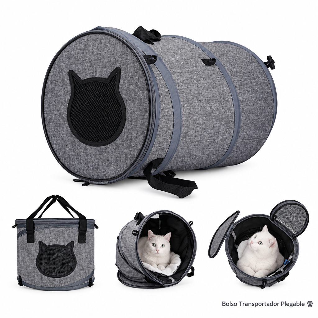 Bolso Transportador Plegable para Perros y Gatos - Viaje y Descanso