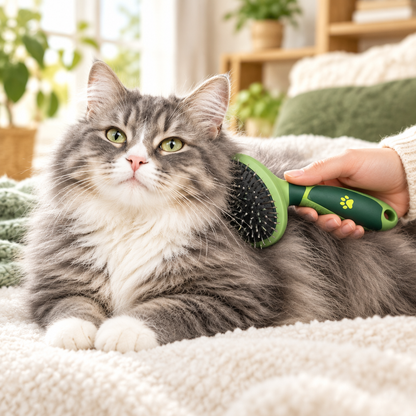 Escova Verde com Gato
