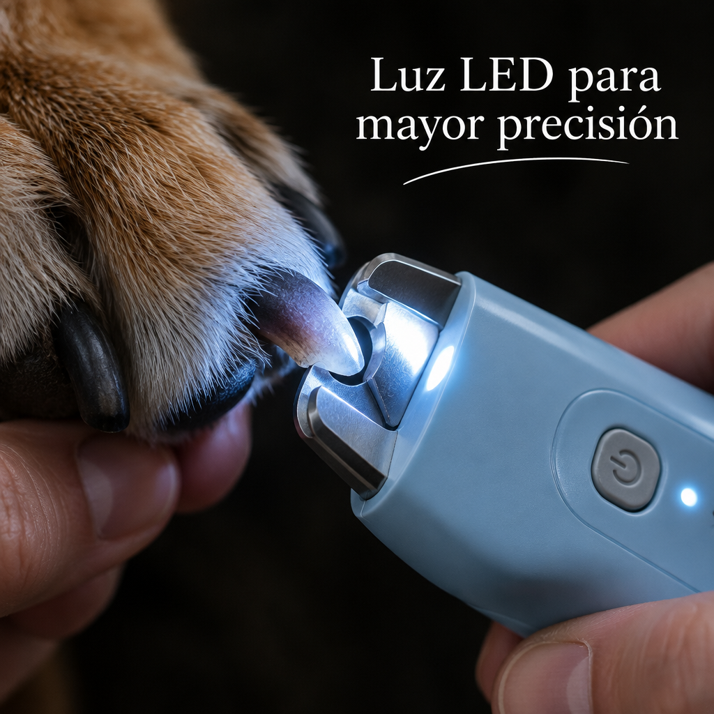 Cortauñas Eléctrico con Luz LED para Perros y Gatos